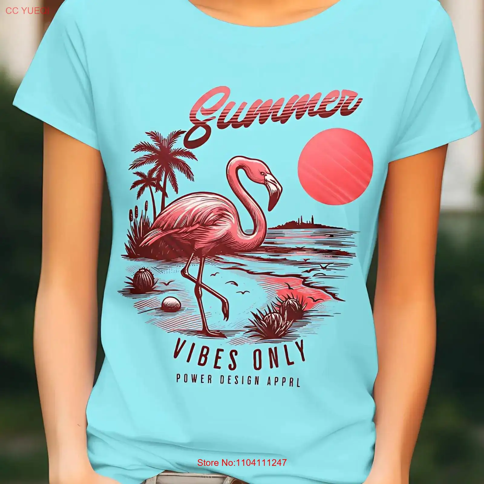 Summer Vibes Clothing Men - Summer Vibes Only T-shirt Flamingo Beachwear