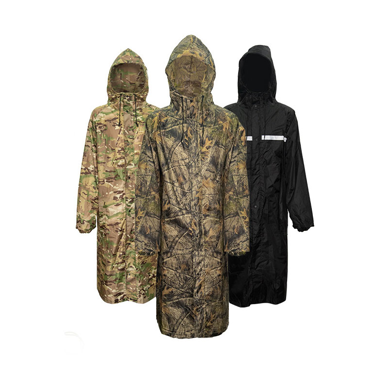 Summer Rain Clothing - Camouflage Lange Regenjas Voor Mannen Tactiek