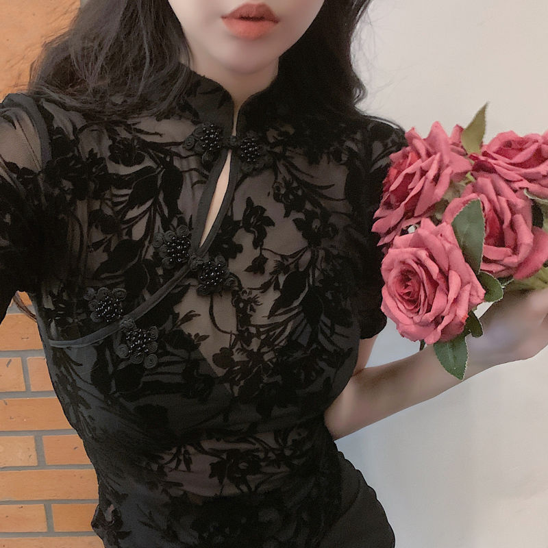 Summer Clothing Aesthetic - Chinese stijl zomershirts dames onregelmatige slanke