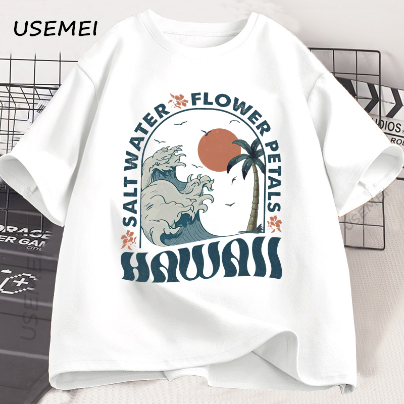 Summer Vibes Clothing Men - Hawaii Strand T-shirt Oceaan Strand T-shirt