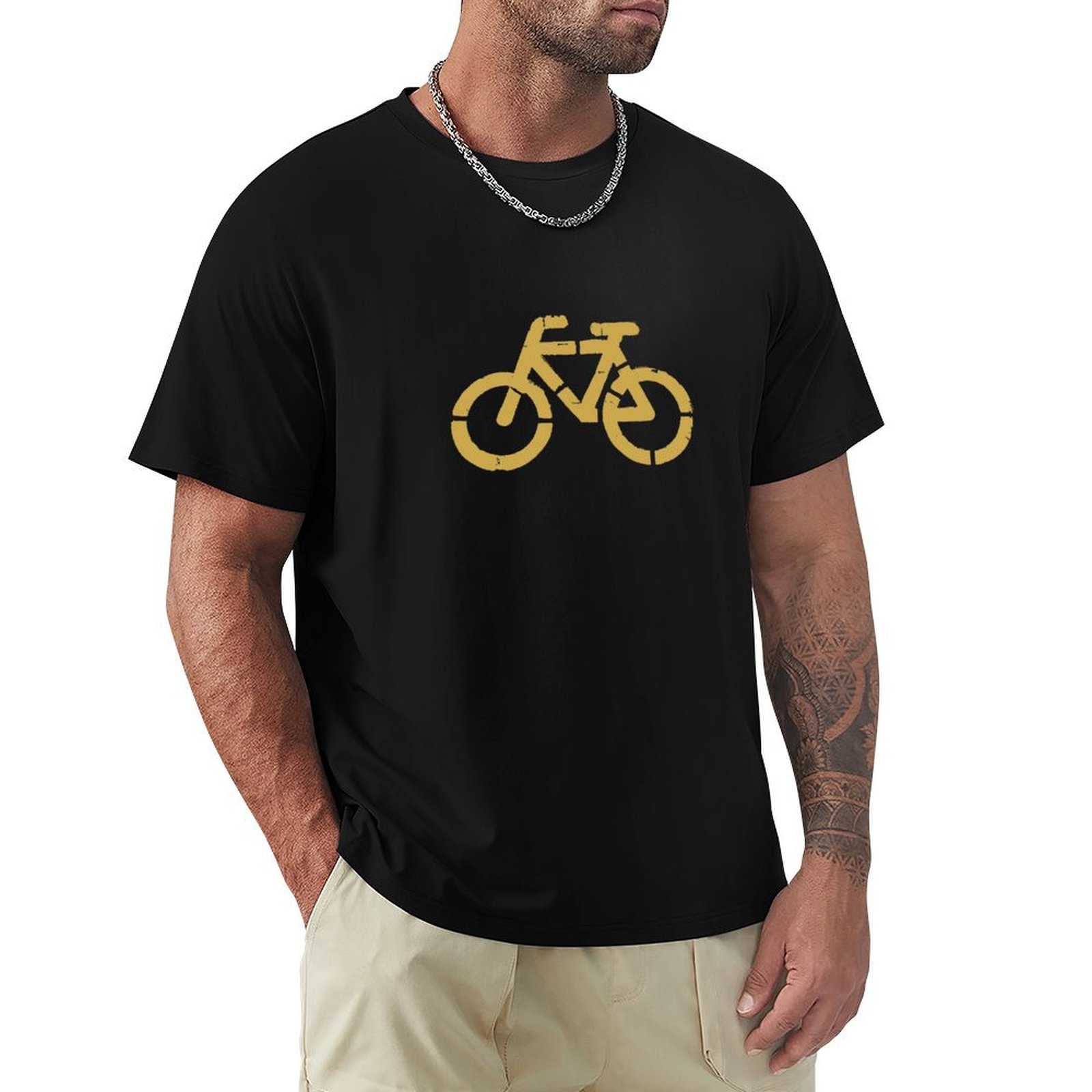 Summer Clothing Aesthetic - Fiets Verkeersbord T-Shirt Esthetische Kleding Rapper