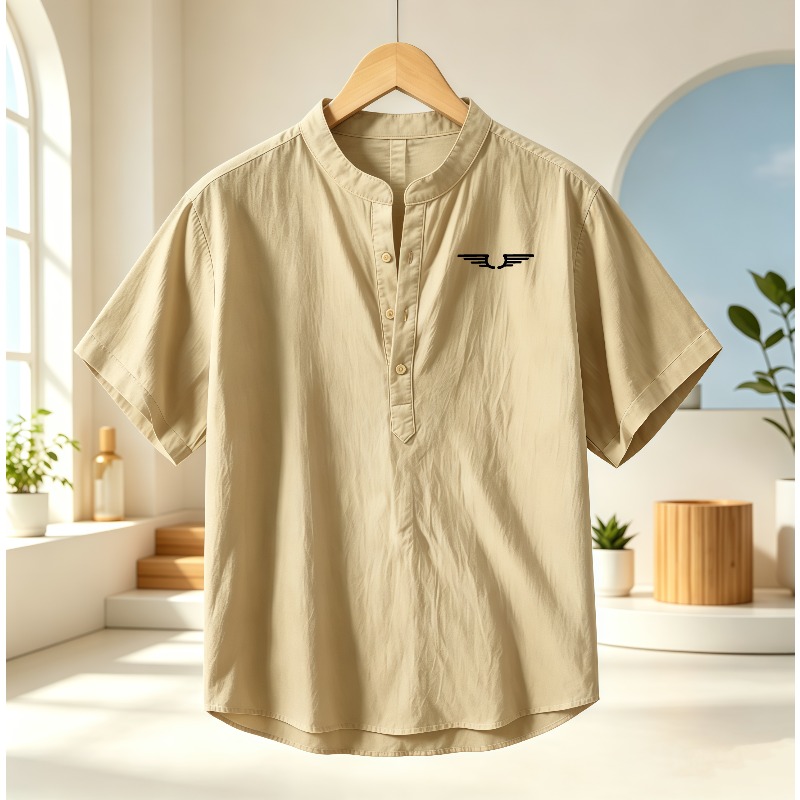 Summer Clothing Line - Herenshirt van katoen en linnen met