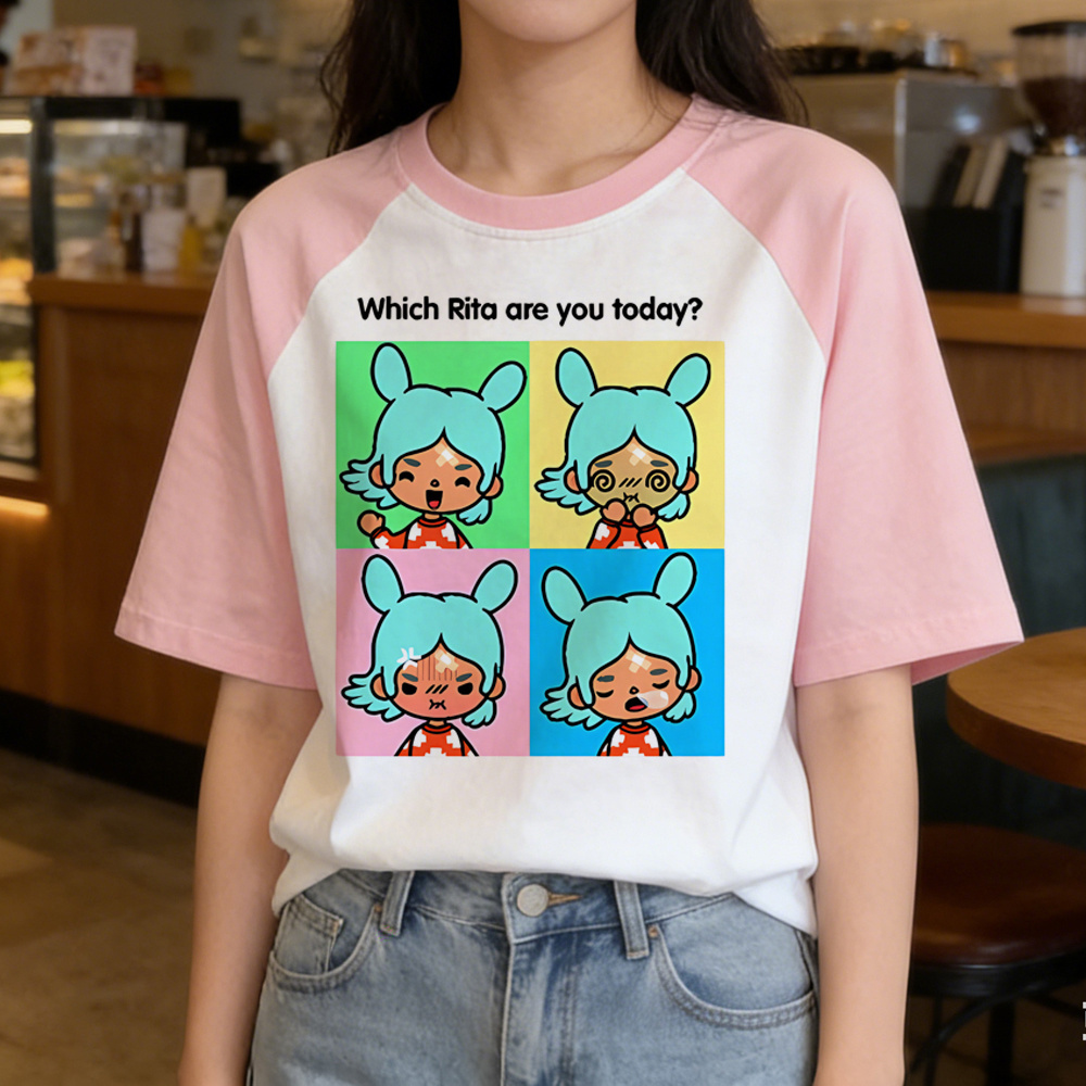 Summer Goth Clothing - Toca Boca shirt tiener gyaru jaren
