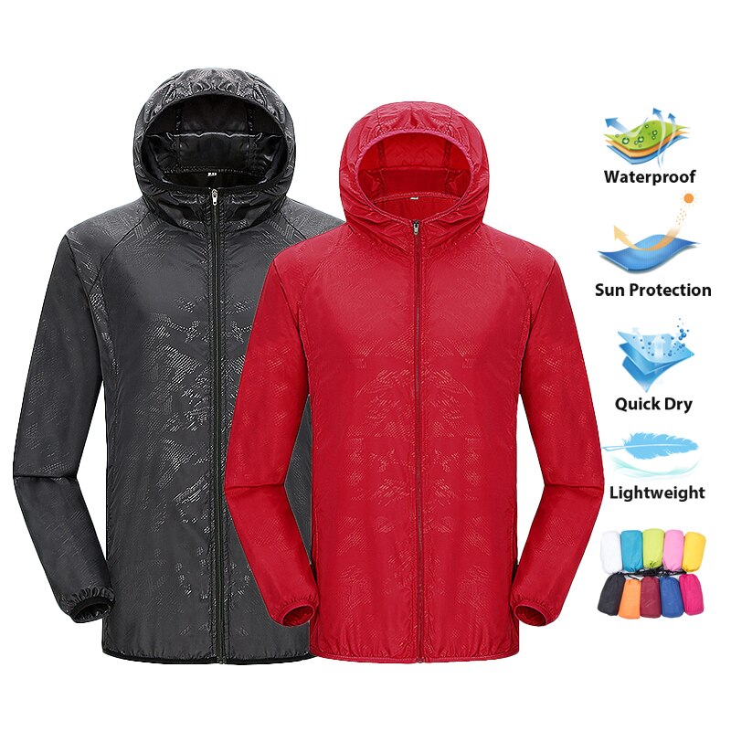 Summer Rain Clothing - LNGXO Unisex Wandeljas Mannen Vrouwen Waterdicht