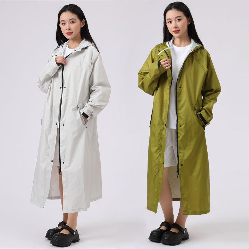 Summer Rain Clothing - Lange regenjas met capuchon voor dames,
