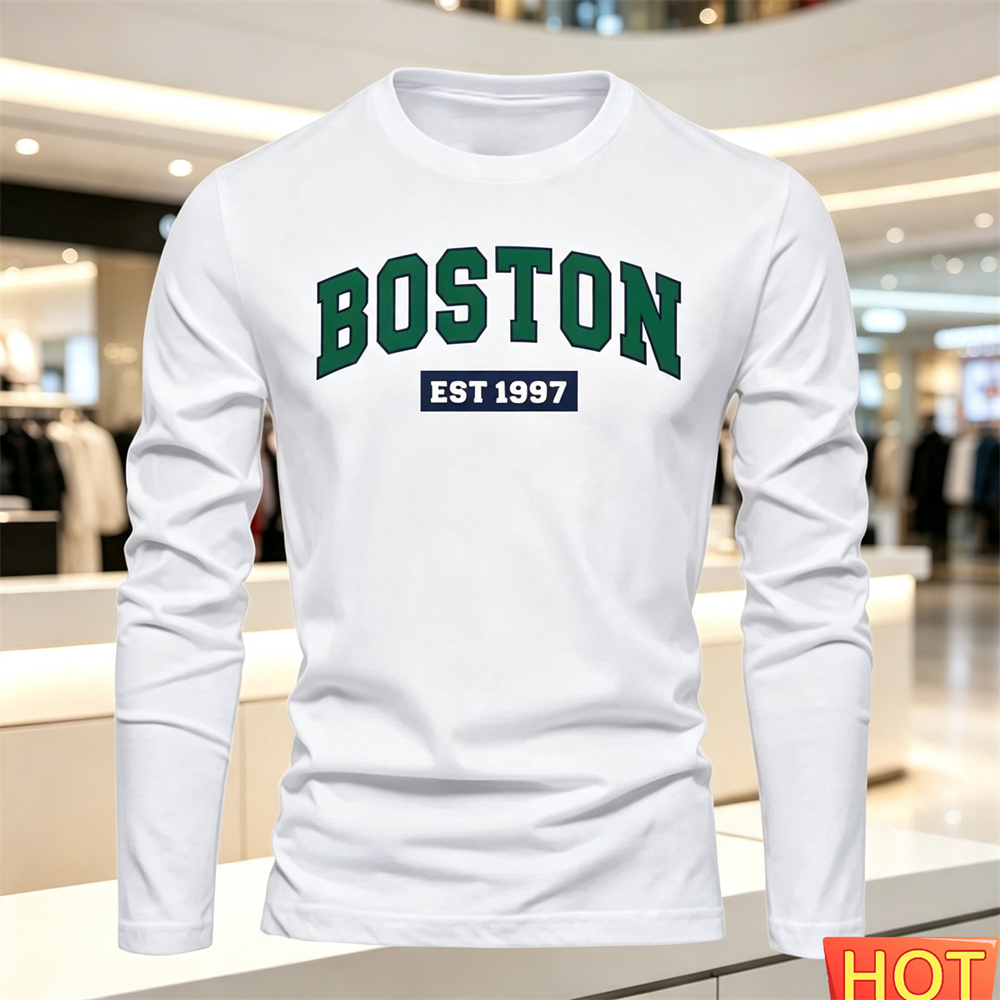Summer Clothing Men - Herfst Zomer heren T-shirt met lange