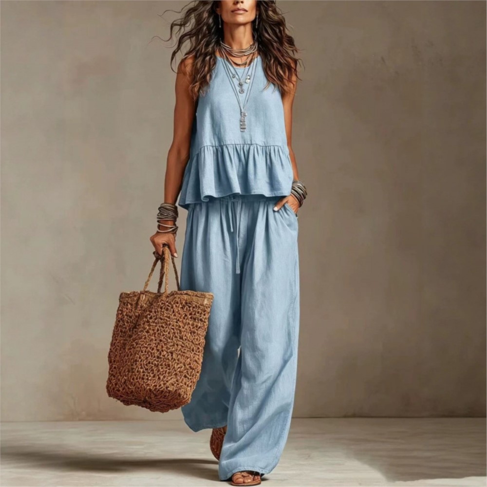Zara Summer Clothing For Women - Nieuwe Casual Mouwloze Dames T-shirt Broek