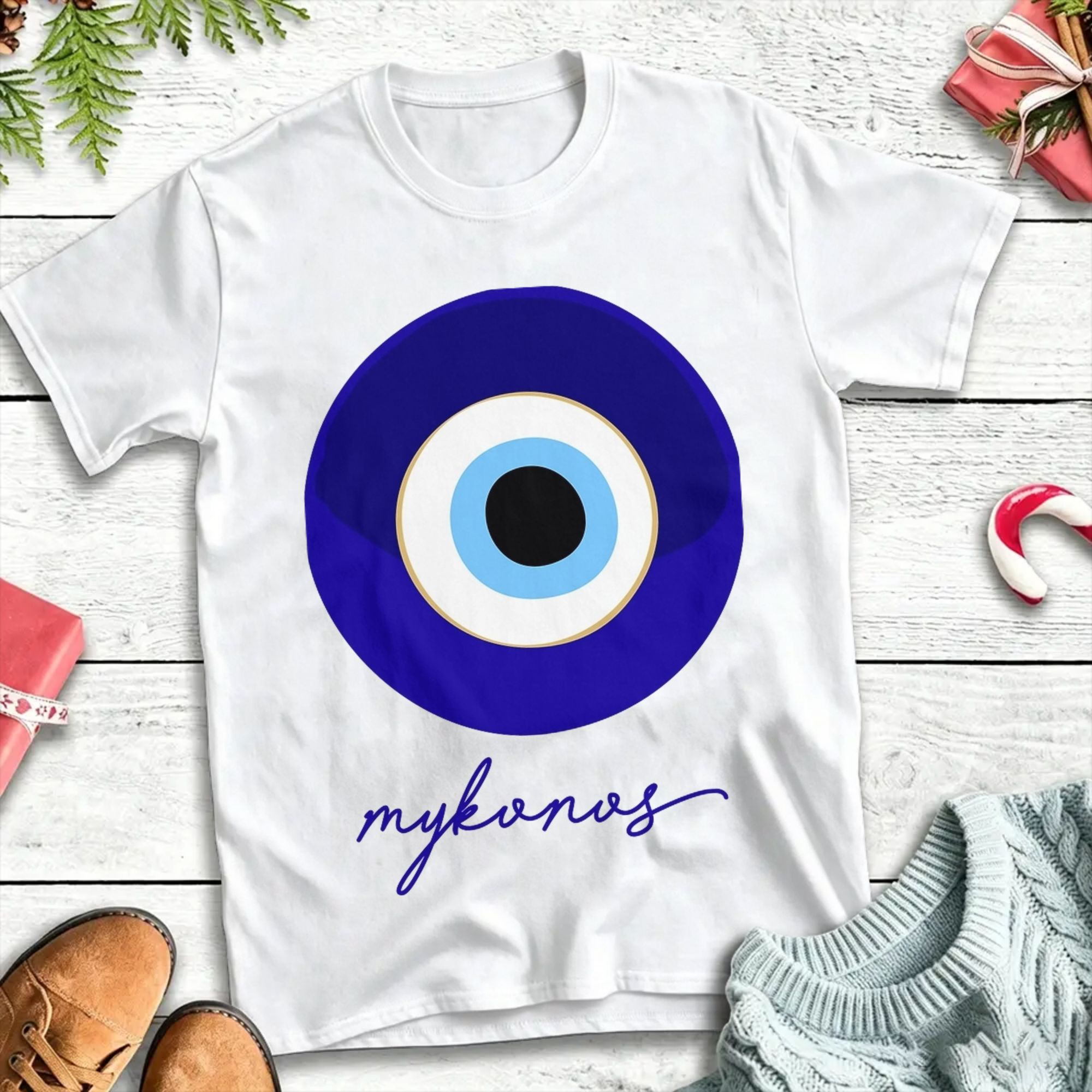 Summer Clothing For Greece - MYKONOS - GRIEKENLAND, mati editie blauw