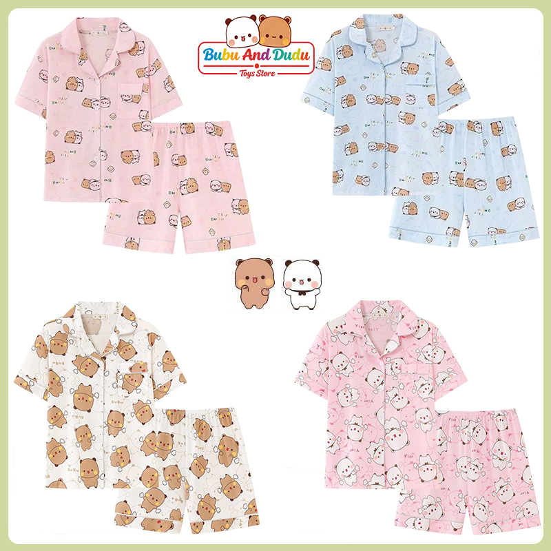 Summer Edit Clothing - Panda Bubu en Yier pyjama's Panda-patroon