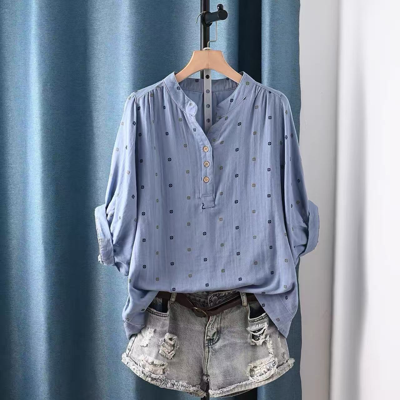 Summer Clothing In Japan - 2026 Damesblouse dames Japanse katoenen garen