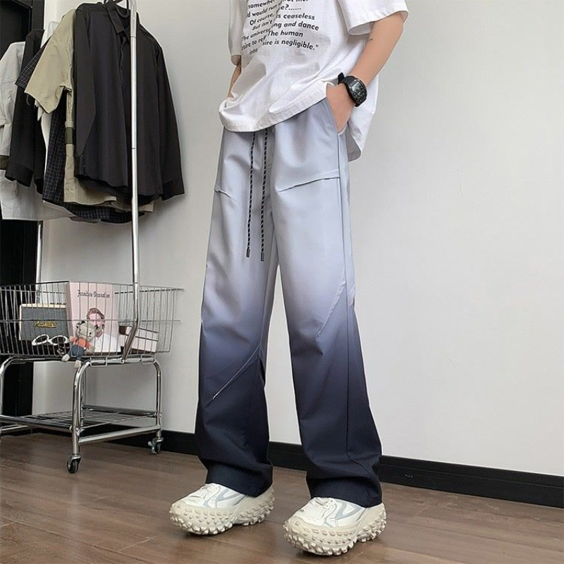 Summer Clothing Aesthetic - Contrasterende kleur baggy heren casual rechte