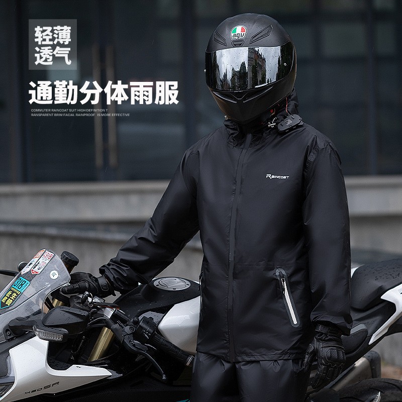 Summer Rain Clothing - Ultradunne regenjas en regenbroekpak Heren Zomer