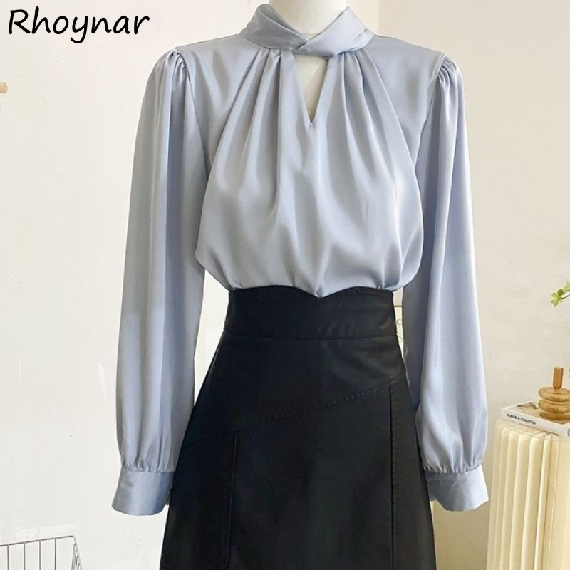 Summer Clothing Aesthetic - Blouses Dames Lange mouw Temper Office