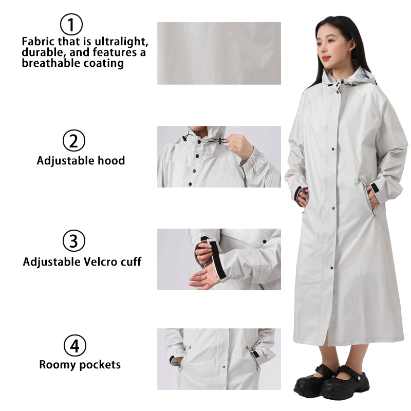 Lange regenjas met capuchon vo - Summer Rain Clothing recensie en prijs