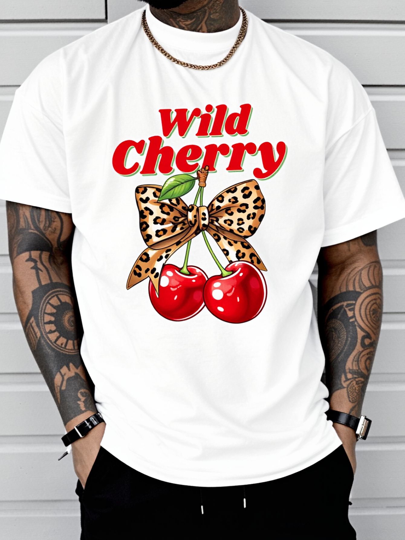 Cherry Lover Leopard Coquette  - Summer Vibes Clothing Men recensie en prijs