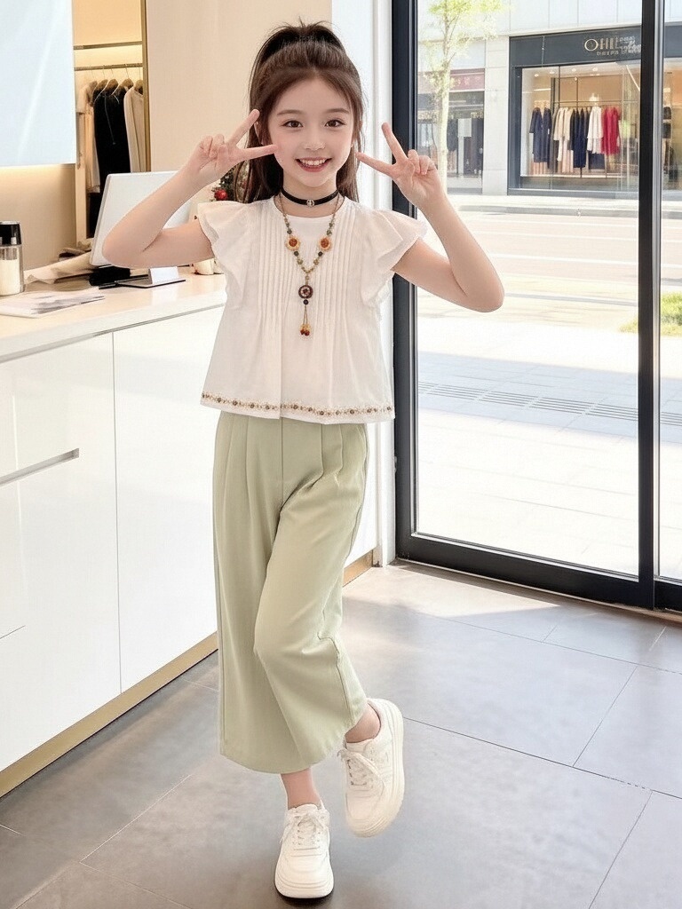 Meisjes zomermode korte mouwen - Summer Clothing Girls recensie en prijs