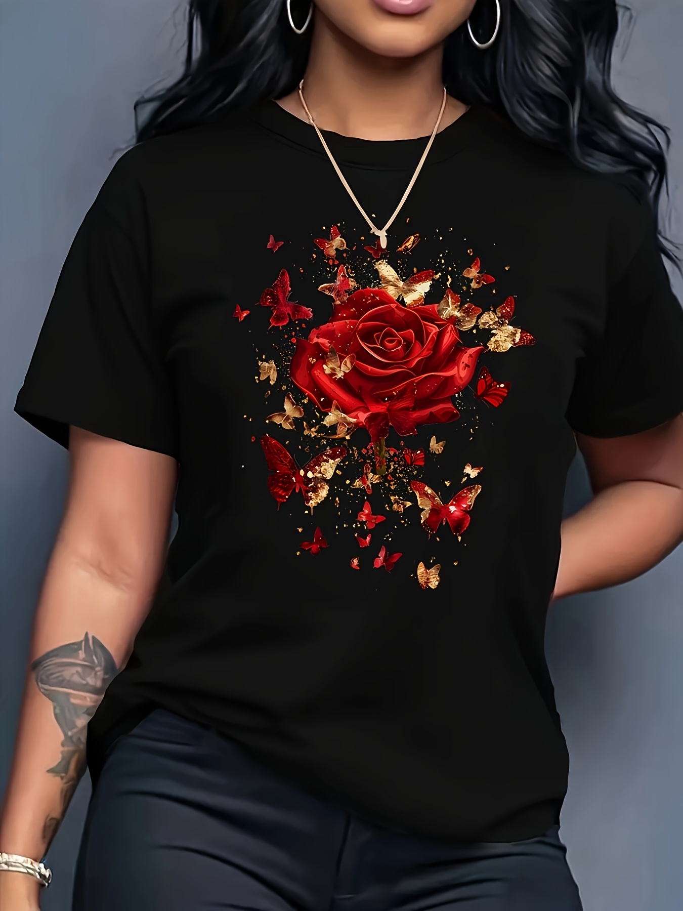 Dames Casual Sport T-shirt Blo - Summer Rose Clothing recensie en prijs