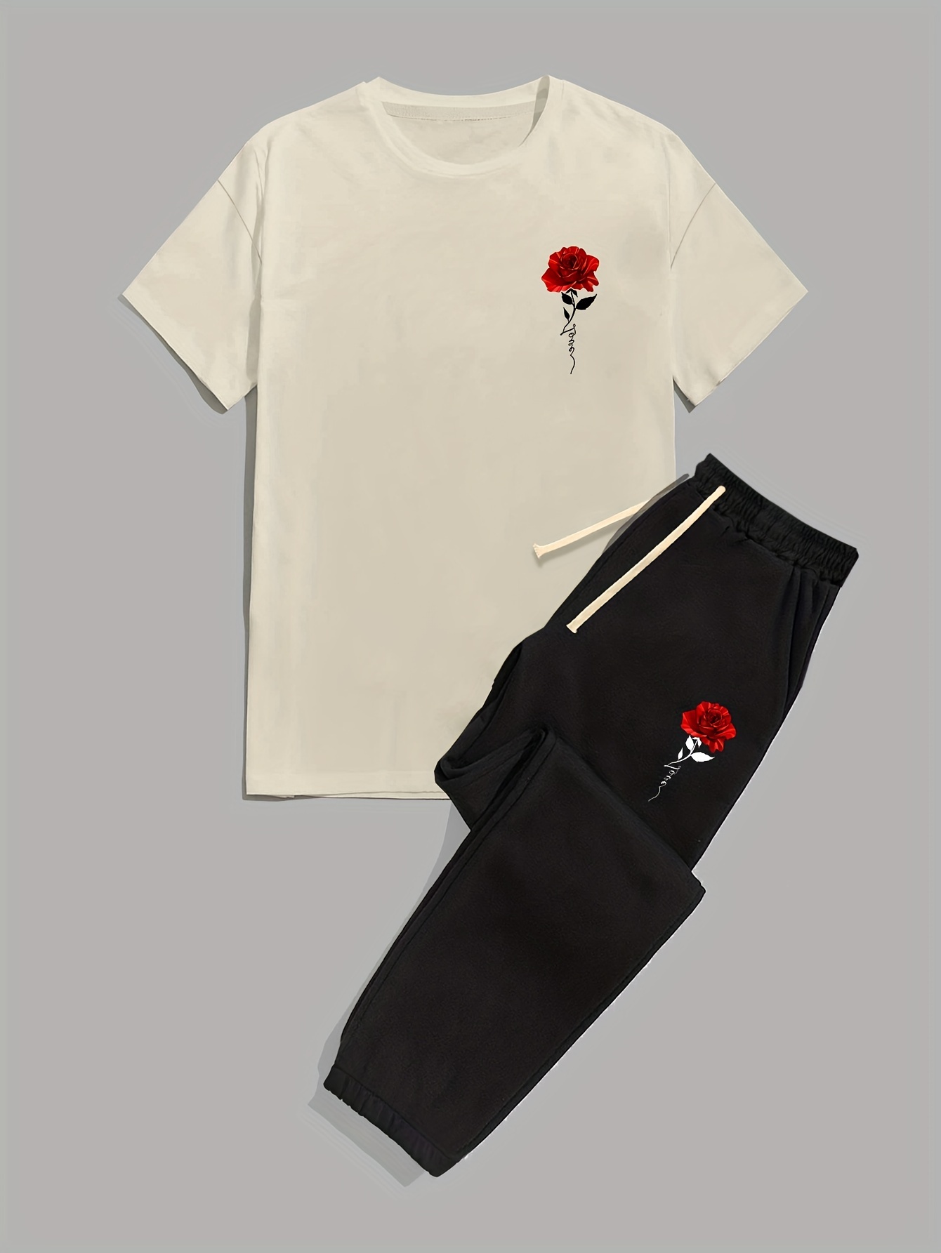 Herenmode nieuwe zomer rozenpr - Summer Rose Clothing recensie en prijs