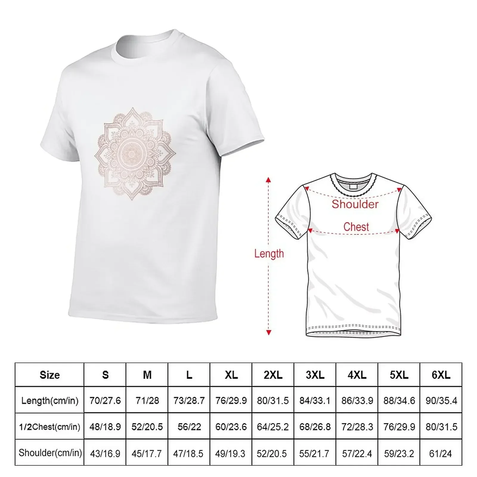 Rose Gold Mandala T-shirt T-sh - Summer Rose Clothing recensie en prijs