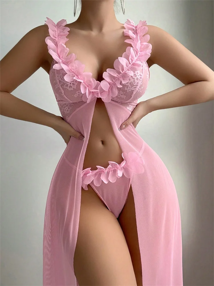 Roze bloemen sexy nachtkleding - Summer Clothing On Sale recensie en prijs