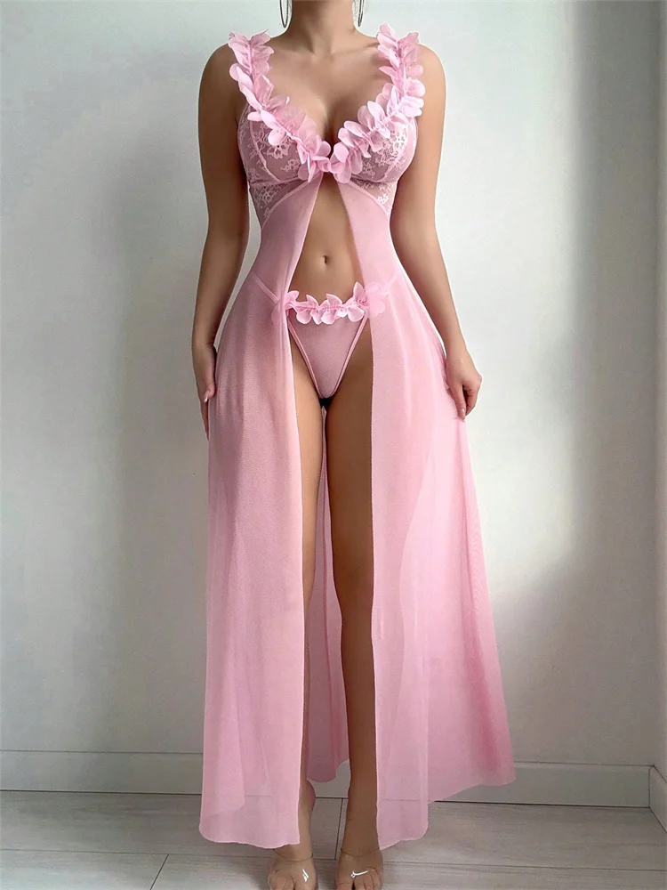 Roze bloemen sexy nachtkleding - Summer Clothing On Sale recensie en prijs