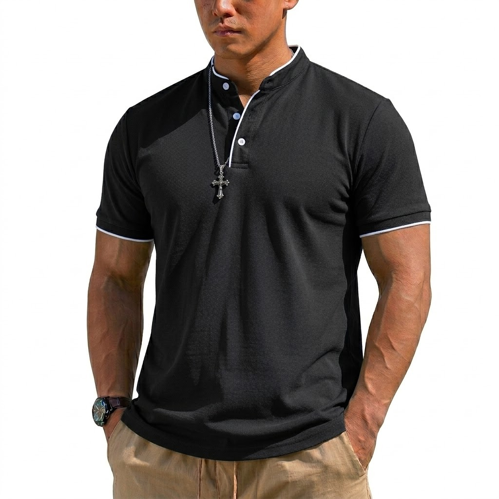 Zomer Henley-shirt met korte m - Summer Clothing Line recensie en prijs