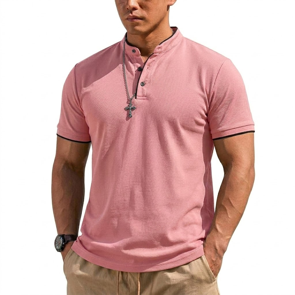 Zomer Henley-shirt met korte m - Summer Clothing Line recensie en prijs