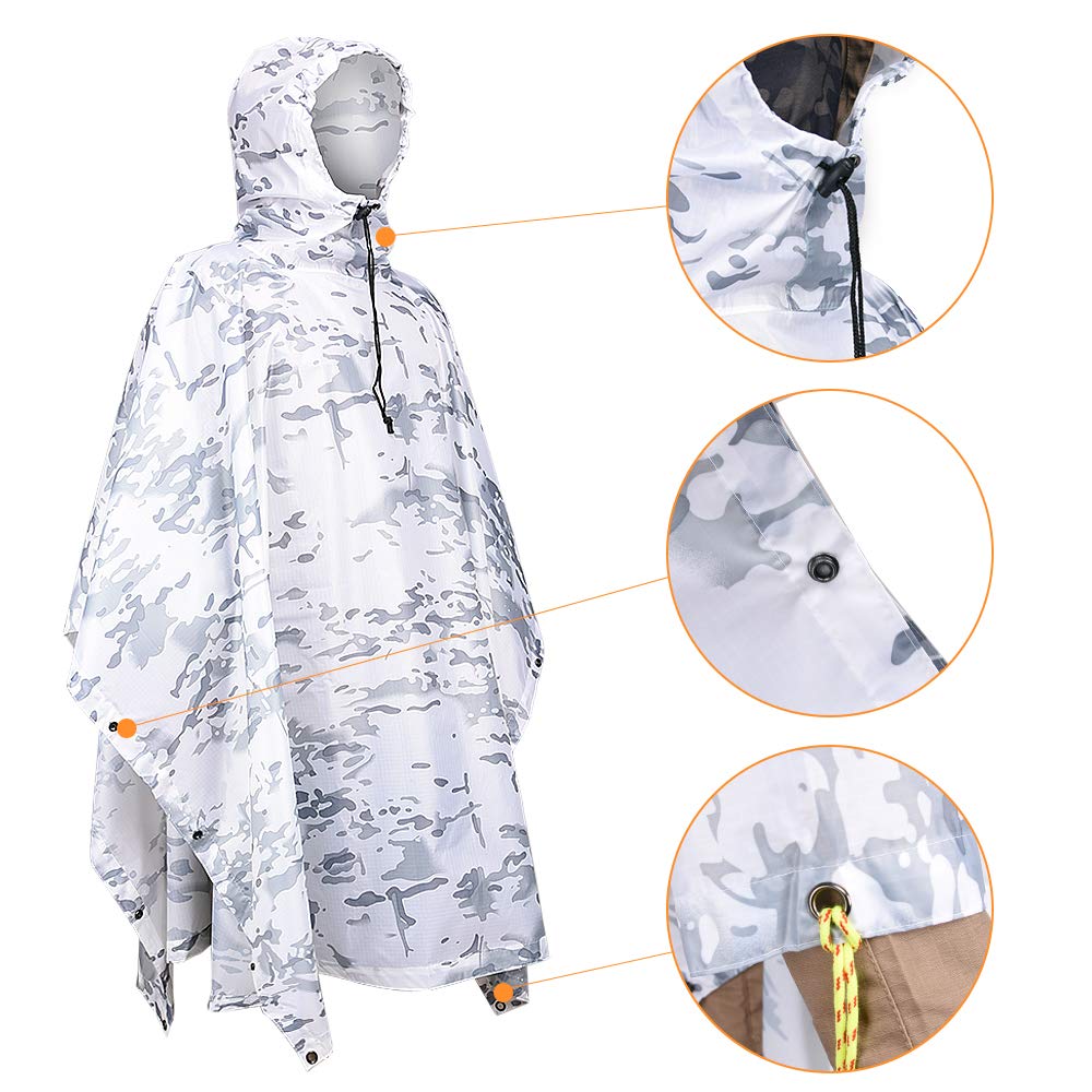Camouflage Tactische Poncho Wa - Summer Rain Clothing recensie en prijs