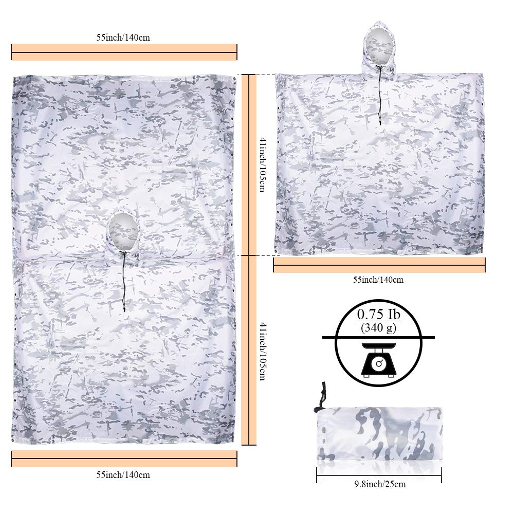 Camouflage Tactische Poncho Wa - Summer Rain Clothing recensie en prijs